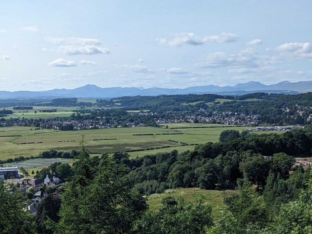 Ochil Hills, as seen from the Wallace Monument