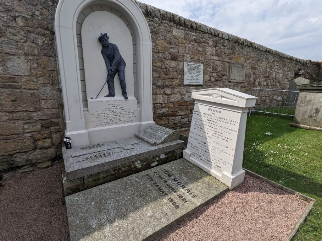 Old Tom Morris's grave and memorial at St Andrew's Cathedral